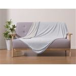 HOME COORDY 春・夏・秋まで長～く使える リバーシブル ハーフケット ブルー 100cm×140cm