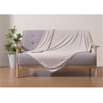 HOME COORDY 春・夏・秋まで長～く使える リバーシブル ハーフケット グレージュ 100cm×140cm