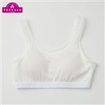 トップバリュ ピースフィットクール カップ付きハーフトップ 女の子 オフホワイト 150cm