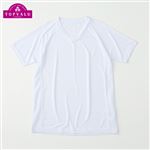 トップバリュ ピースフィットクール スポーツ VネックTシャツ 男の子 ホワイト 160cm