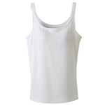 トップバリュ レディス PEACE FIT SilkyFACT コットン モールドカップ付タンクトップ オフ XL