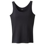 トップバリュ レディス PEACE FIT COOL コットン100% カップ付タンクトップ クロ L