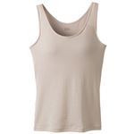 トップバリュ レディス PEACE FIT COOL コットン100% カップ付タンクトップ ベージュ M