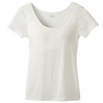 トップバリュ レディス PEACE FIT COOL カップ付3分袖 オフ L