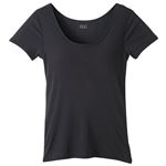 トップバリュ レディス PEACE FIT COOL カップ付3分袖 クロ L