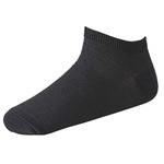 トップバリュ メンズ PEACE FIT 鹿の子無地スニーカー丈ソックス クロ 25～27cm