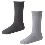トップバリュ メンズ PEACE FIT リブ無地クルー丈ソックス コミ 27～29cm
