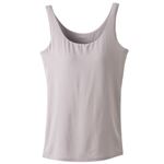 トップバリュ レディス SilkyFACT モールドカップ付タンクトップ グレー M