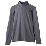 トップバリュ レディス SilkyFACT UV対策ハイネック チャコールグレー M
