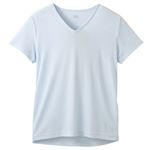 トップバリュ メンズ PEACE FIT COOL 強力抗菌 半袖Vネックシャツ Aウスアオ M