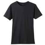 トップバリュ メンズ PEACE FIT COOL コットン 半袖クルーネックシャツ クロ M