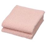 HOME COORDY 綿100%フェイスタオル ピンク 34×80cm 2枚組