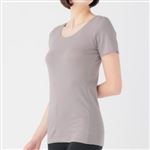 トップバリュ PEACE FIT WARM コットン 3分袖 Aアカ 2XL レディス