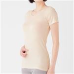 トップバリュ PEACE FIT WARM コットン 3分袖 ウスベージュ 2XL レディス