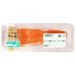 トップバリュグリーンアイ ナチュラル ASC 養殖生アトランティックサーモン 刺身用100g（100gあたり（本体）698円）