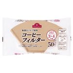 トップバリュ 無漂白パルプ使用コーヒーフィルター 3～4人用 50枚入