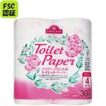 トップバリュ トイレットペーパー フラワープリント 30m×4ロール