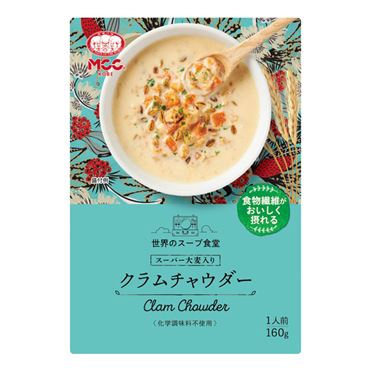 おうちでイオン イオンネットスーパー エム シーシー食品 世界のスープ食堂 スーパー大麦入りクラムチャウダー 160g