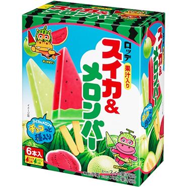 おうちでイオン イオンネットスーパー ロッテ スイカ メロンバー 70ml 6本